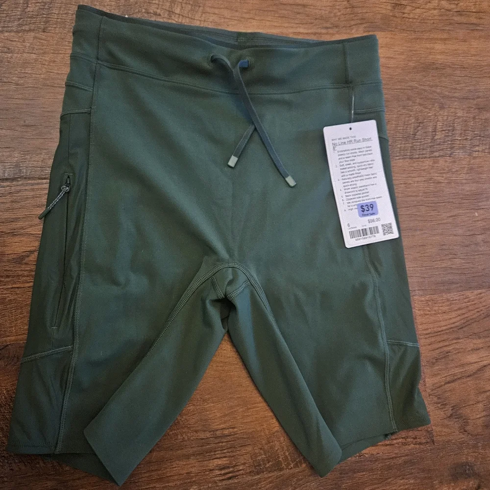 lululemon athletica Forest Green Drawstring Athletic Shorts